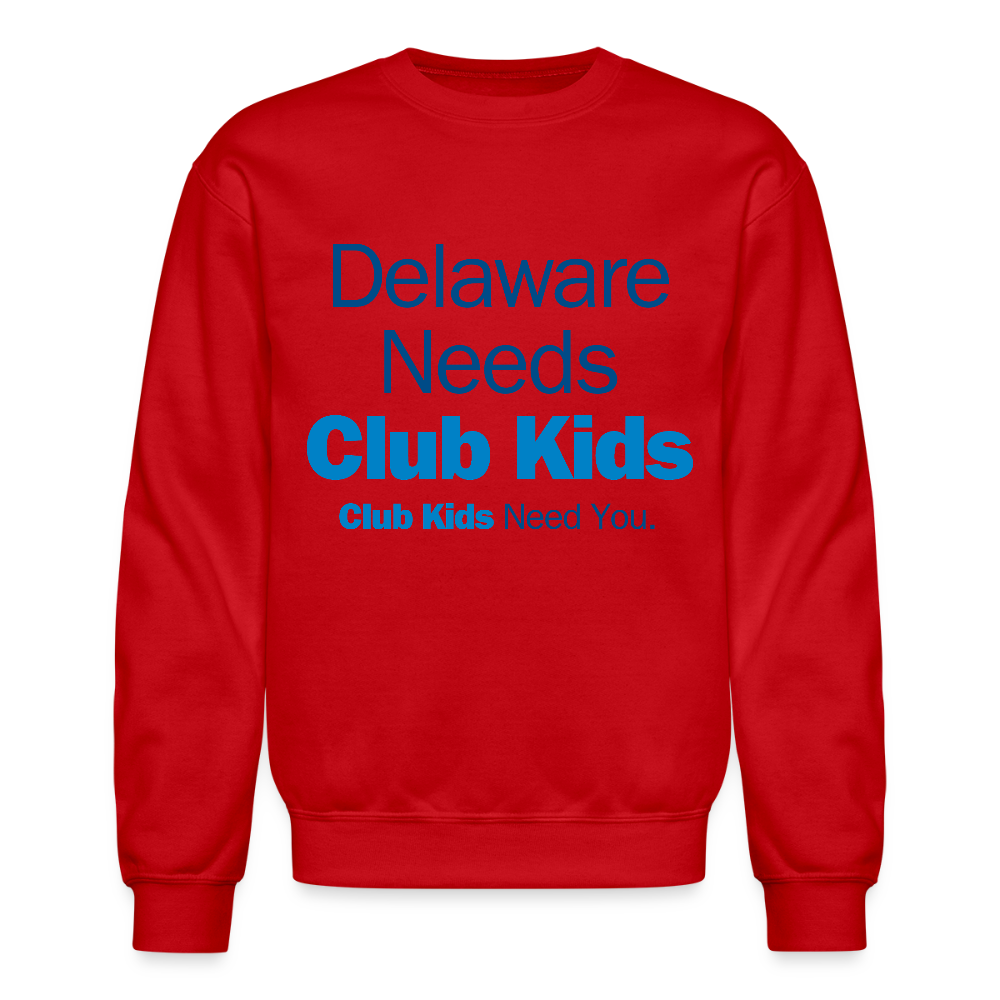 Delaware Needs Club Kids Crewneck Sweatshirt - red