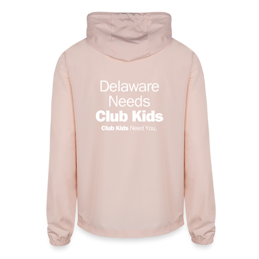 BGCDE Club Kids Need You Unisex Lightweight Windbreaker Jacket - blush pink