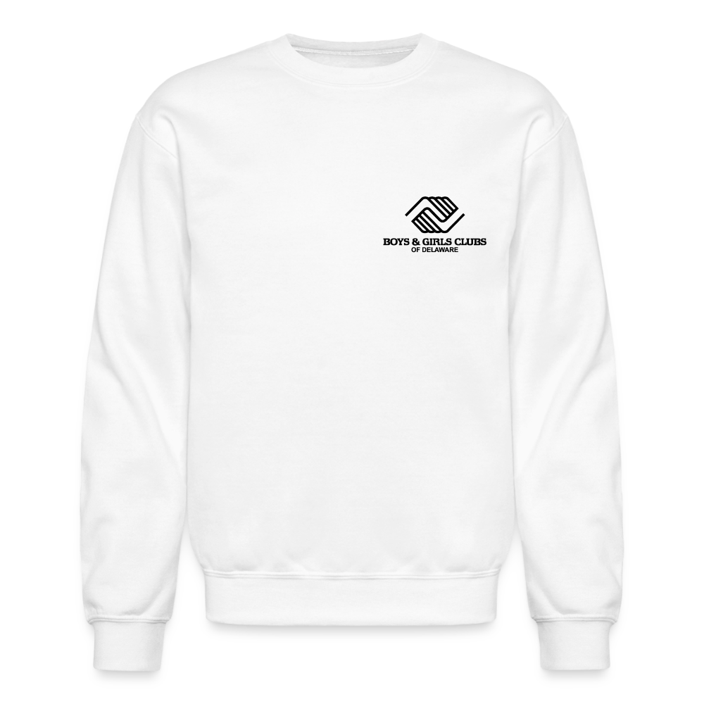 BGCDE Club Kids Need You Blue- Dual Sided Crewneck Sweatshirt - white