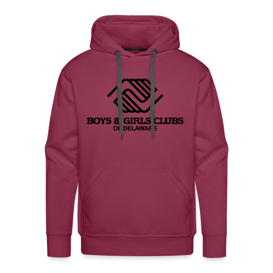 LOGO ONLY Men’s Premium Hoodie - burgundy
