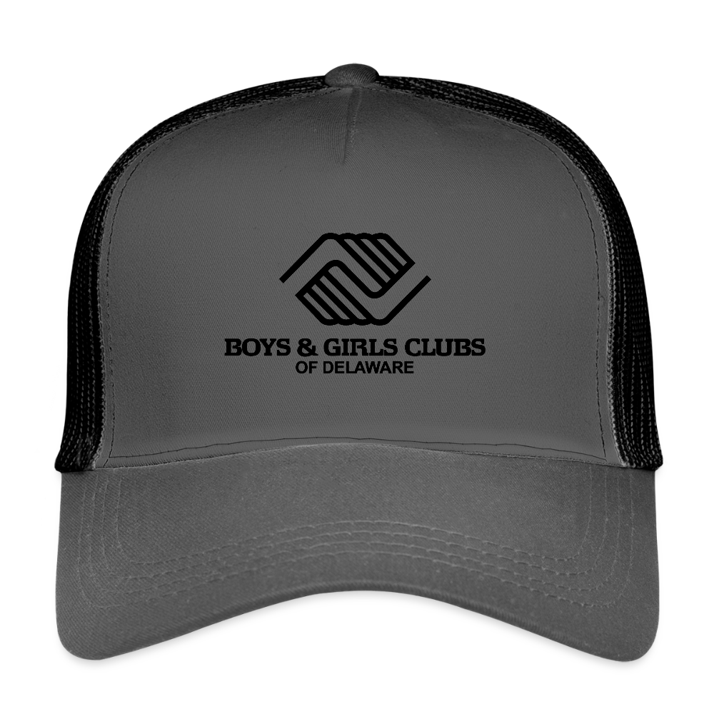 LOGO ONLY Eco Trucker Cap - smoke grey/black