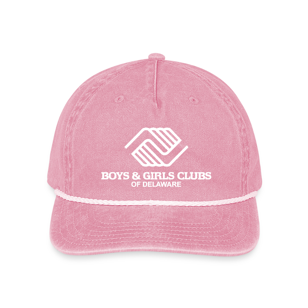 LOGO ONLY Vintage Washed Rope Cap - washed pink
