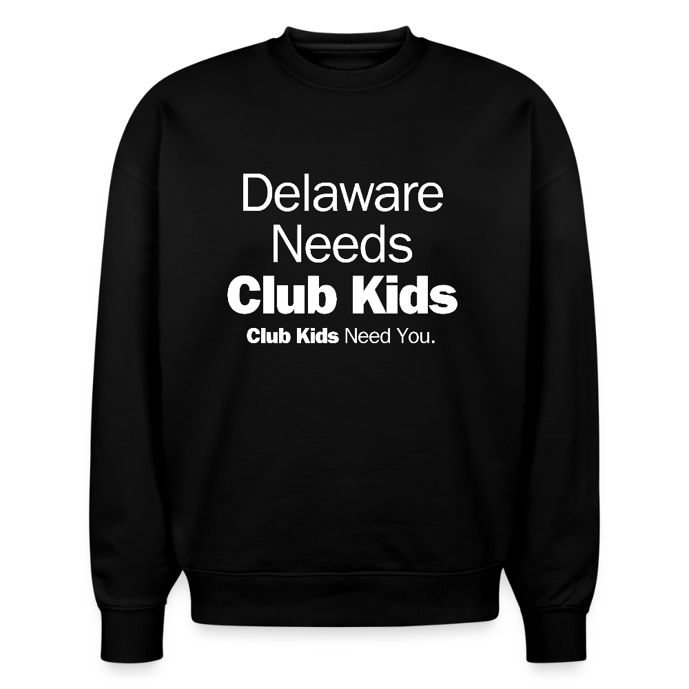 Delaware Needs Club Kids Stanley/Stella Radder Unisex Oversized Organic Sweatshirt - black