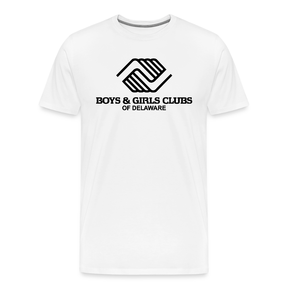 LOGO ONLY Men's Premium T-Shirt - white