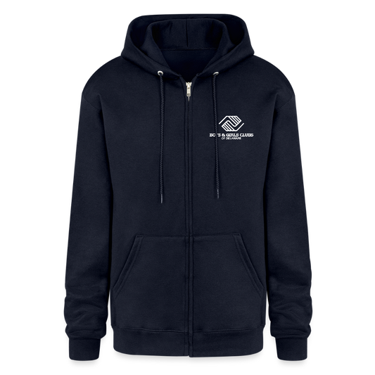 LOGO ONLY Champion Unisex Full Zip Hoodie - navy