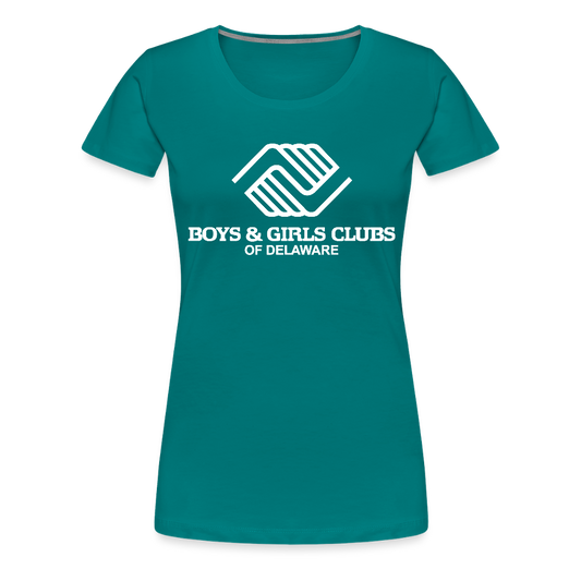LOGO ONLY Women’s Premium T-Shirt - teal