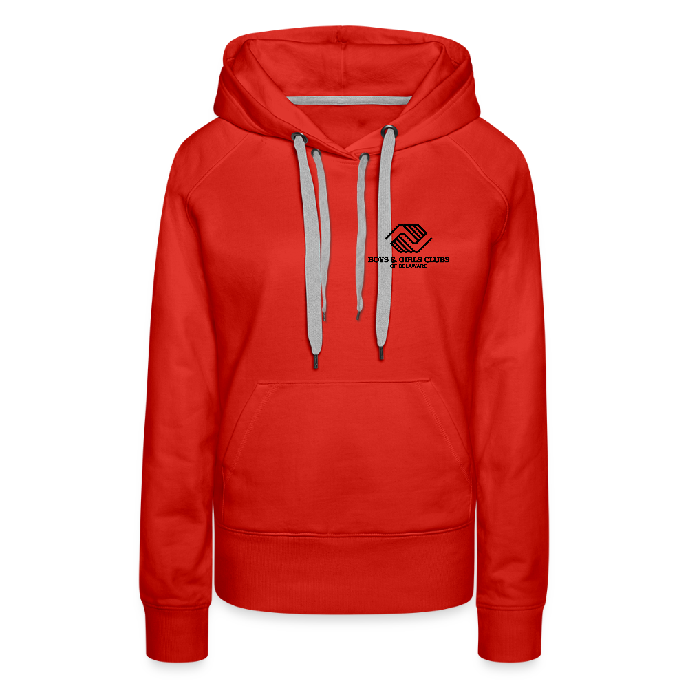 LOGO ONLY Women’s Premium Hoodie - red