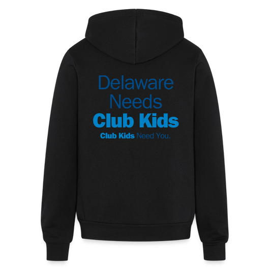 BGCDE Club Kids Need You BLUE - Dual Sided Unisex Full Zip Hoodie - black