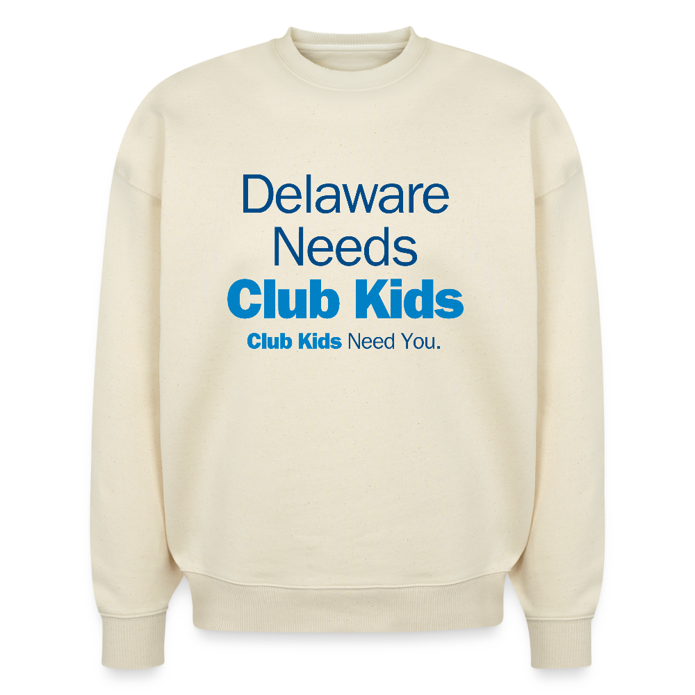 Delaware Needs Club Kids Stanley/Stella Radder Unisex Oversized Organic Sweatshirt - natural raw
