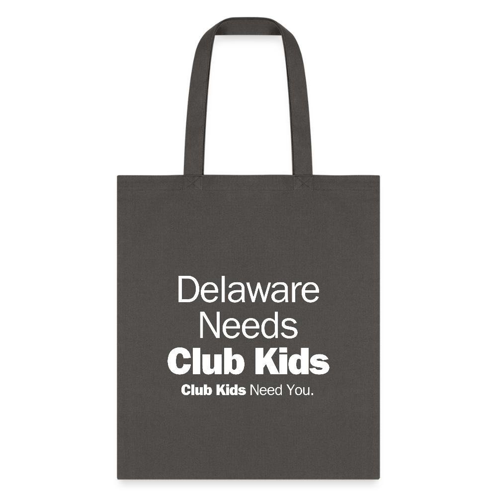 Delaware Needs Club Kids Tote Bag - charcoal
