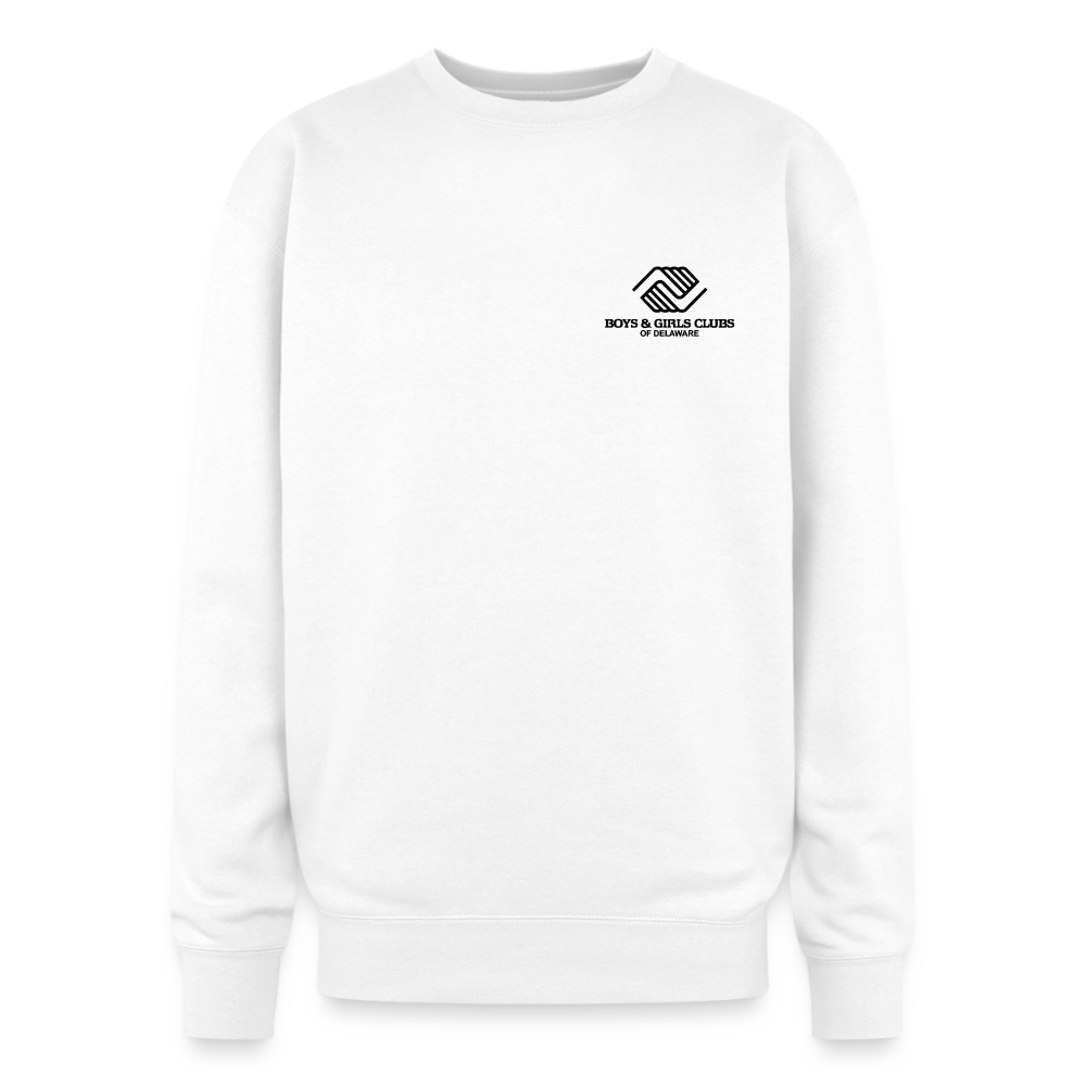 BGCDE Club Kids Need You BLUE - Dual Sided Oversized Crewneck Sweatshirt - white