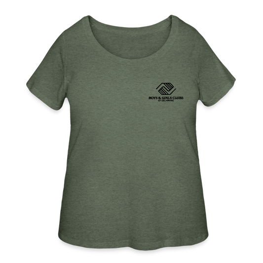 LOGO ONLY Women’s Curvy T-Shirt - heather military green