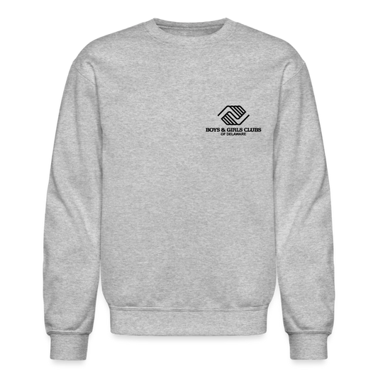 BGCDE Club Kids Need You Blue- Dual Sided Crewneck Sweatshirt - heather gray