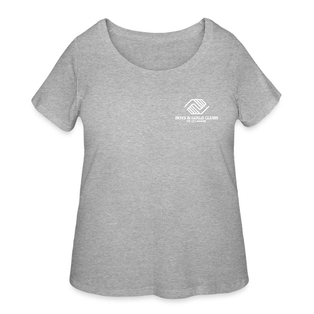 LOGO ONLY Women’s Curvy T-Shirt - heather gray