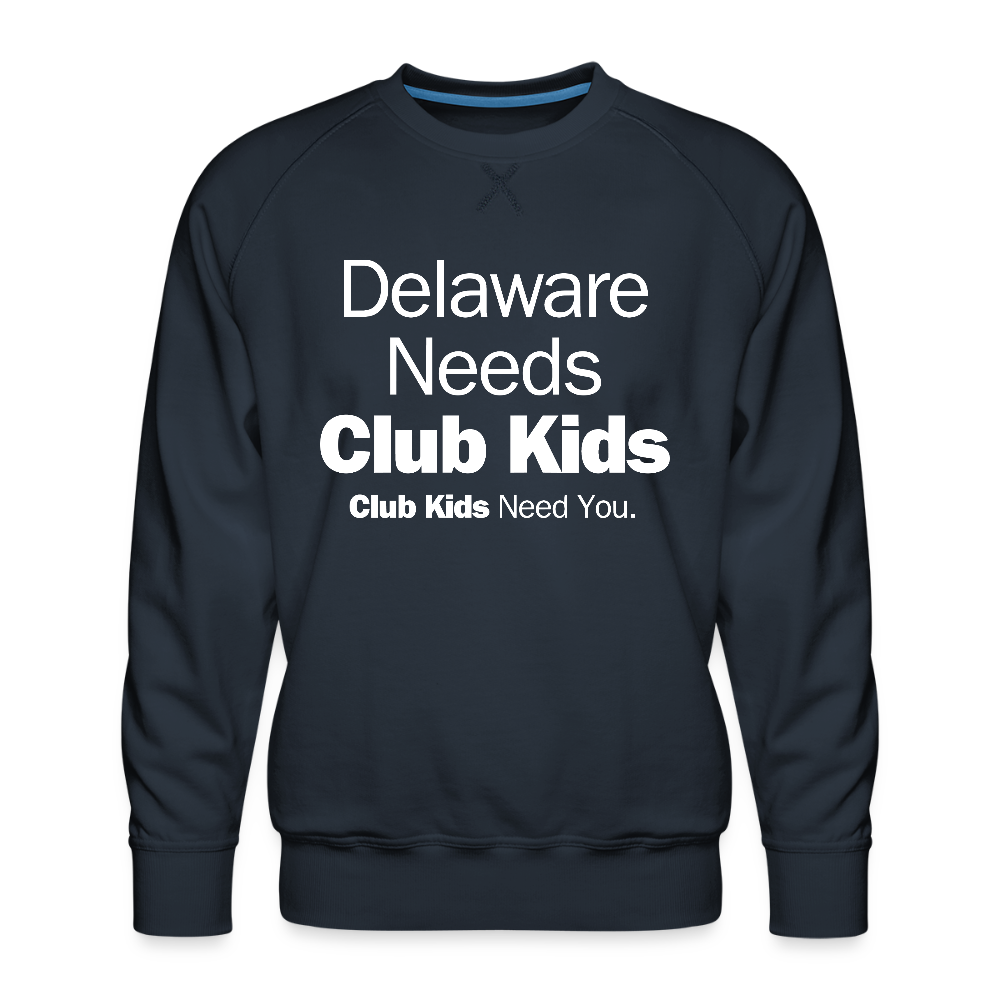 Delaware Needs Club Kids Men’s Premium Sweatshirt - navy