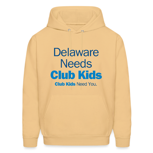 Delaware Needs Club Kids Men's Hoodie - light gold