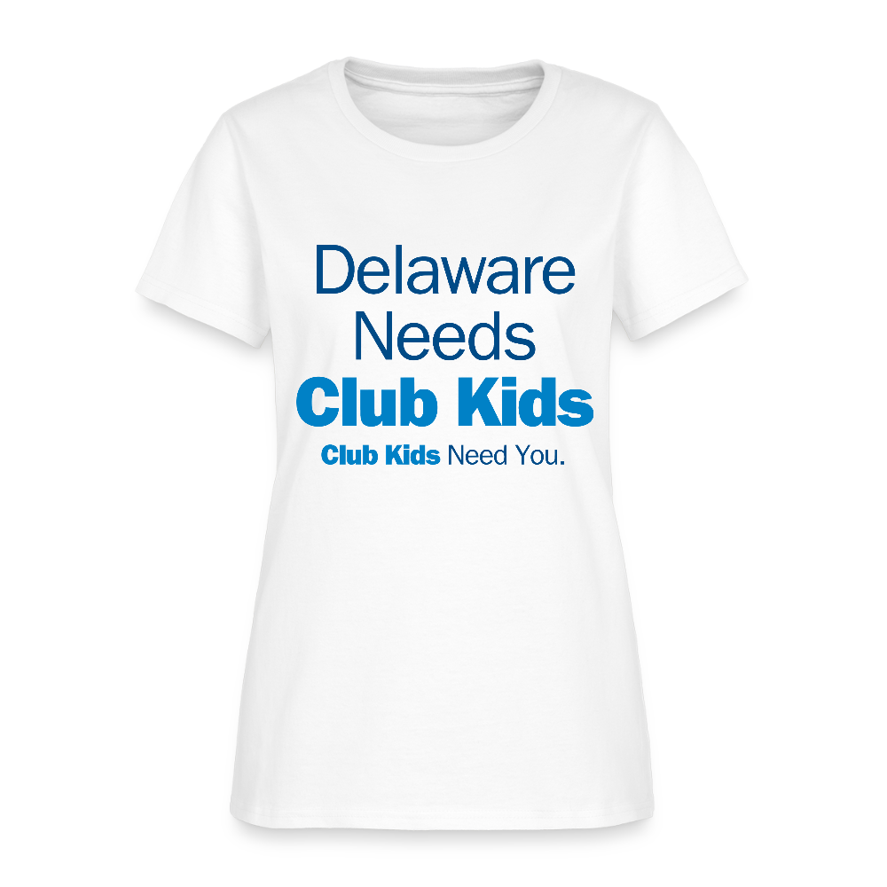 Delaware Needs Club Kids Women's T-Shirt - white