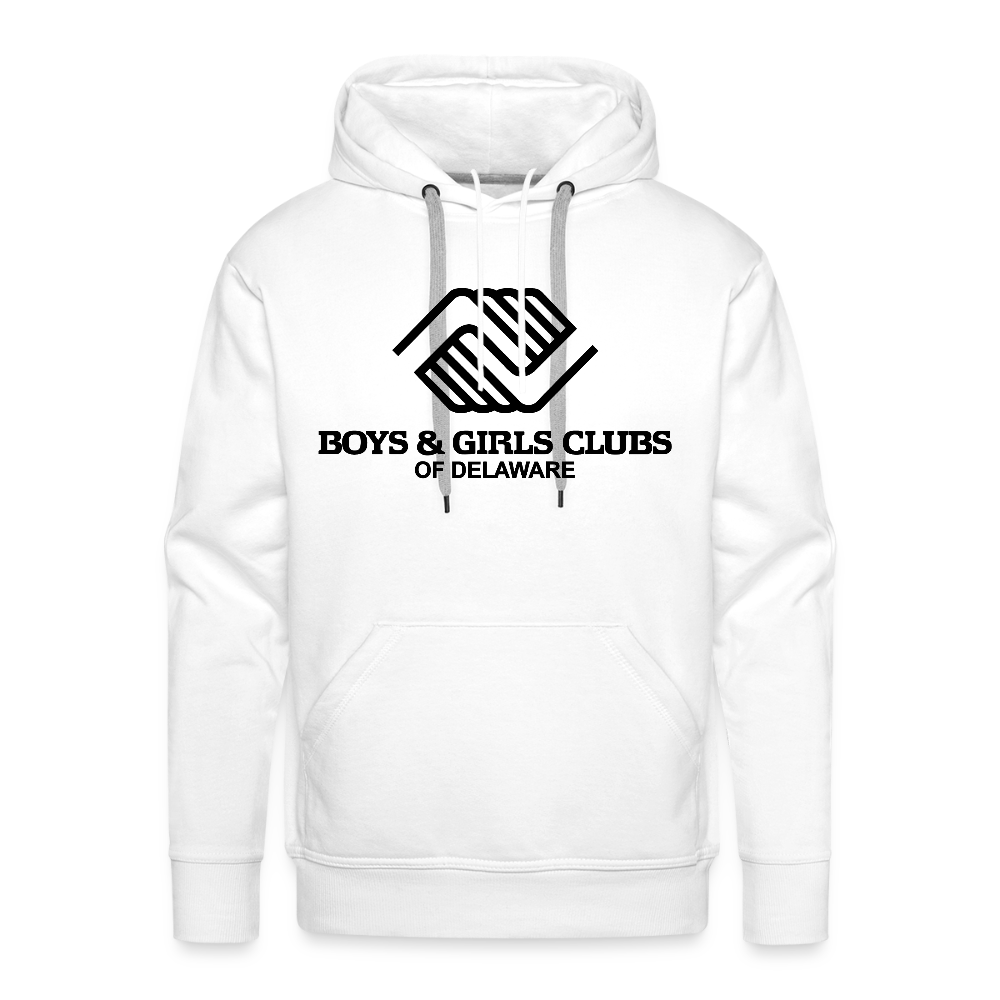 LOGO ONLY Men’s Premium Hoodie - white