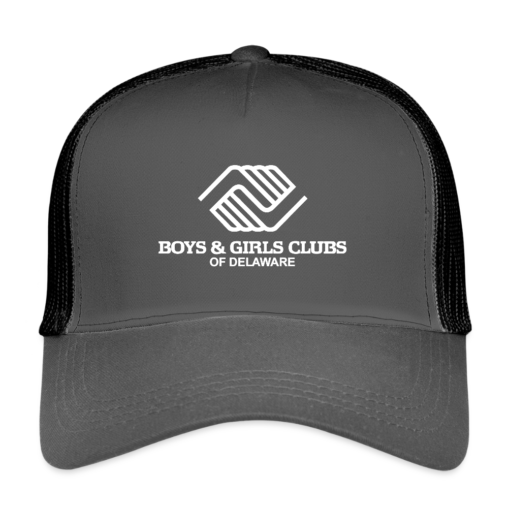 LOGO ONLY Eco Trucker Cap - smoke grey/black