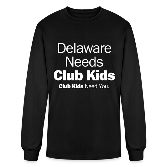 Delaware Needs Club Kids Men's Long Sleeve T-Shirt - black