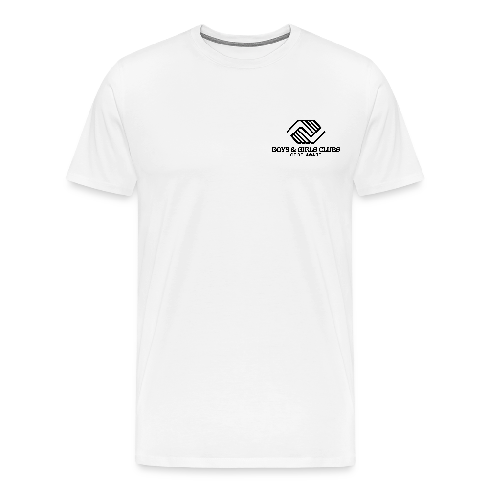 LOGO ONLY Men's Premium T-Shirt - white