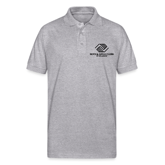 LOGO ONLY Gildan Unisex 50/50 Jersey Polo - heather gray