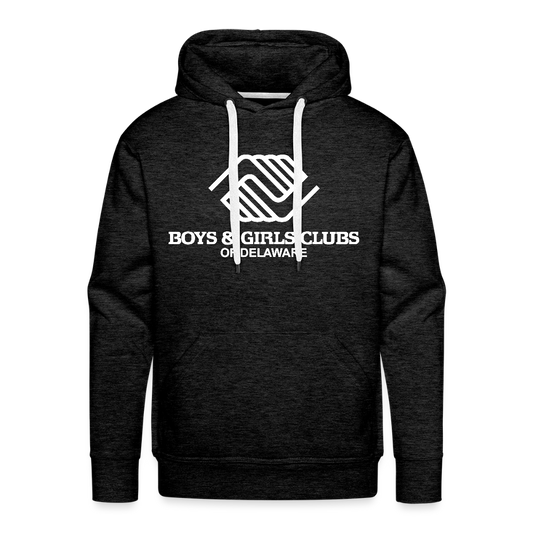 LOGO ONLY Men’s Premium Hoodie - charcoal grey