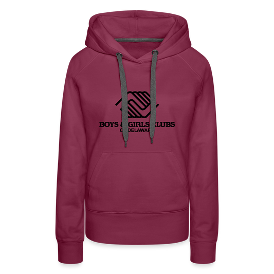 LOGO ONLY Women’s Premium Hoodie - burgundy