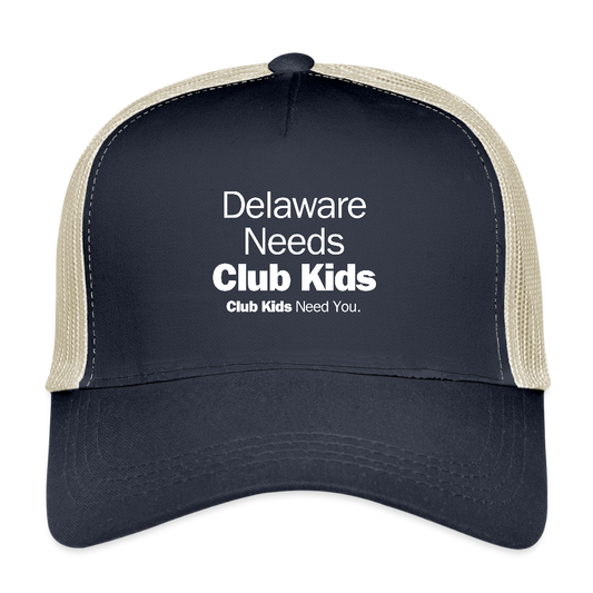 Delaware Needs Club Kids Eco Trucker Cap - pacific/oyster