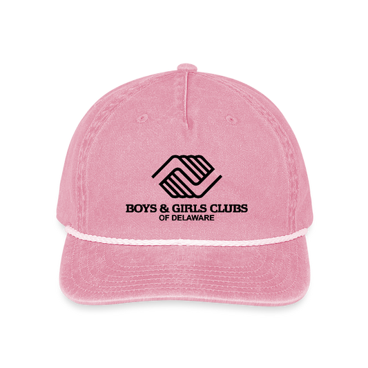 LOGO ONLY Vintage Washed Rope Cap - washed pink