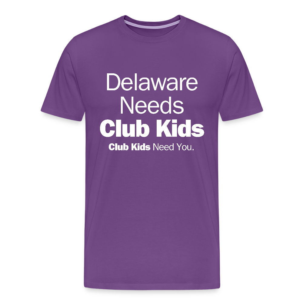 Delaware Needs Club Kids Men's Premium T-Shirt - purple