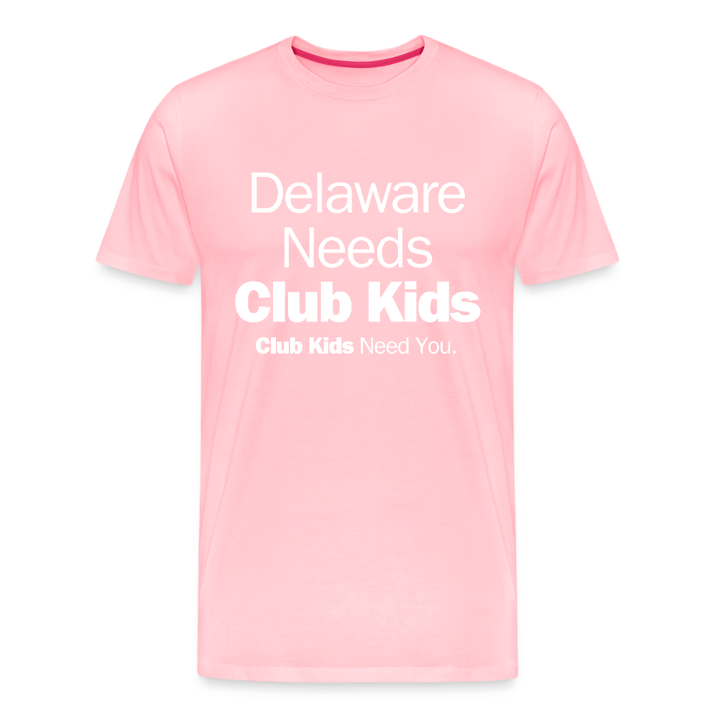 Delaware Needs Club Kids Men's Premium T-Shirt - pink