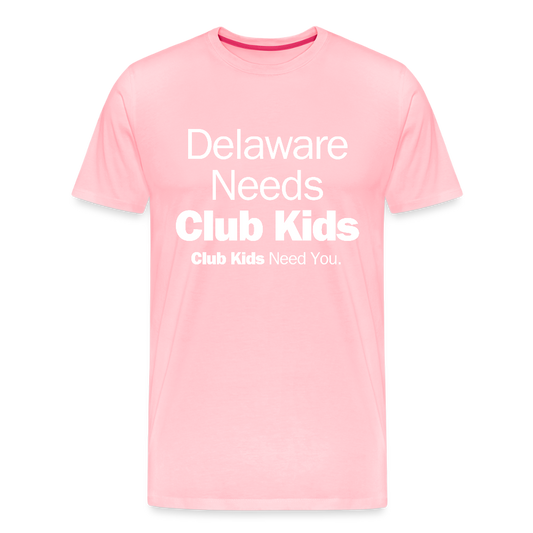 Delaware Needs Club Kids Men's Premium T-Shirt - pink