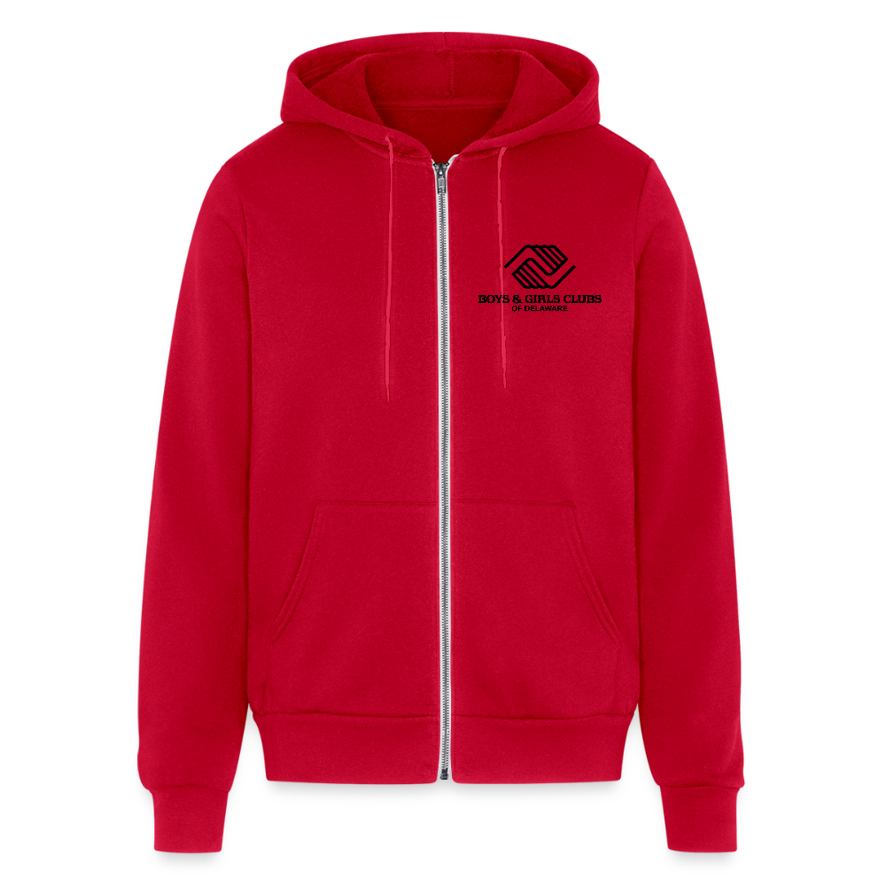 LOGO ONLY Unisex Full Zip Hoodie - red