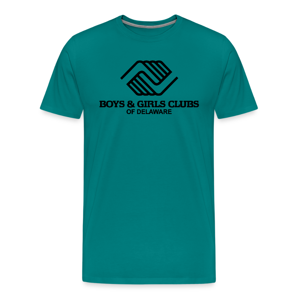 LOGO ONLY Men's Premium T-Shirt - teal