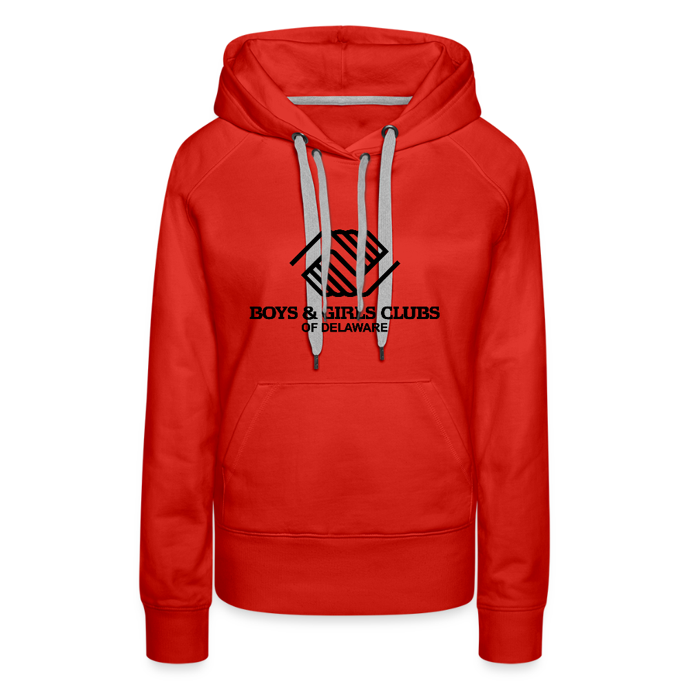 LOGO ONLY Women’s Premium Hoodie - red