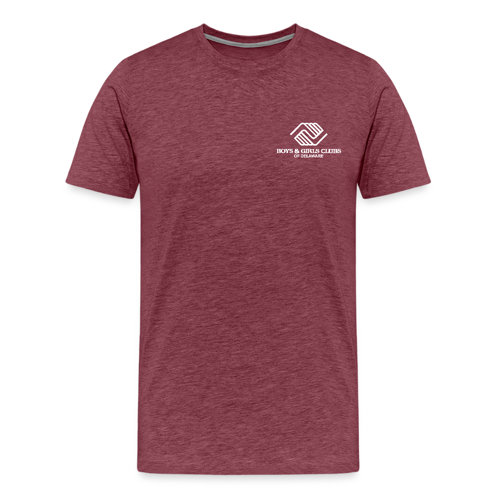 LOGO ONLY Men's Premium T-Shirt - heather burgundy