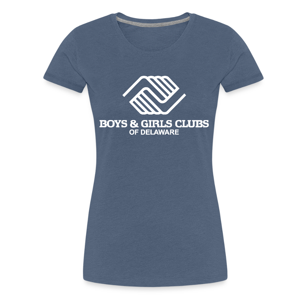 LOGO ONLY Women’s Premium T-Shirt - heather blue