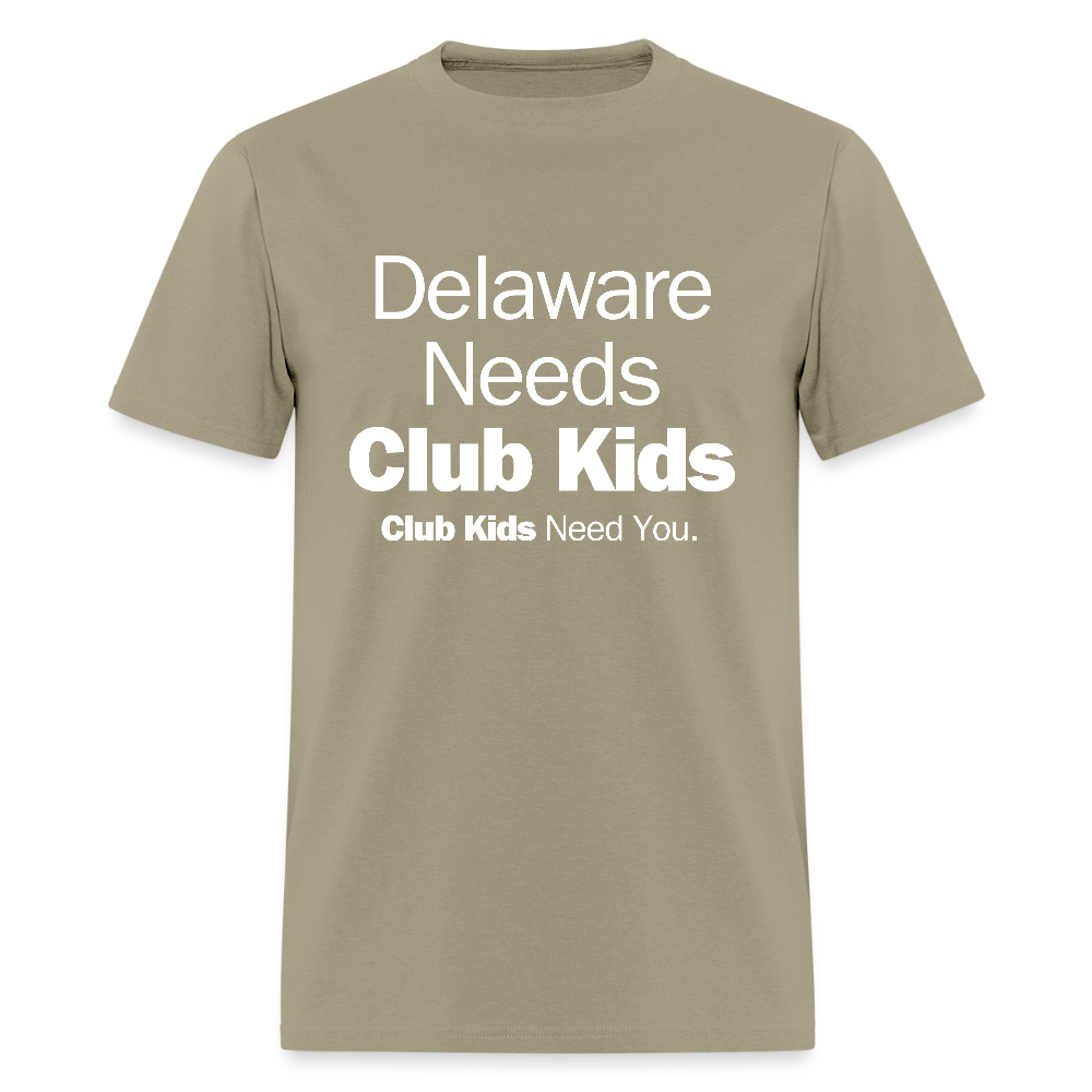 Delaware Needs Club Kids Men's T-Shirt | GILDAN 5000 - khaki