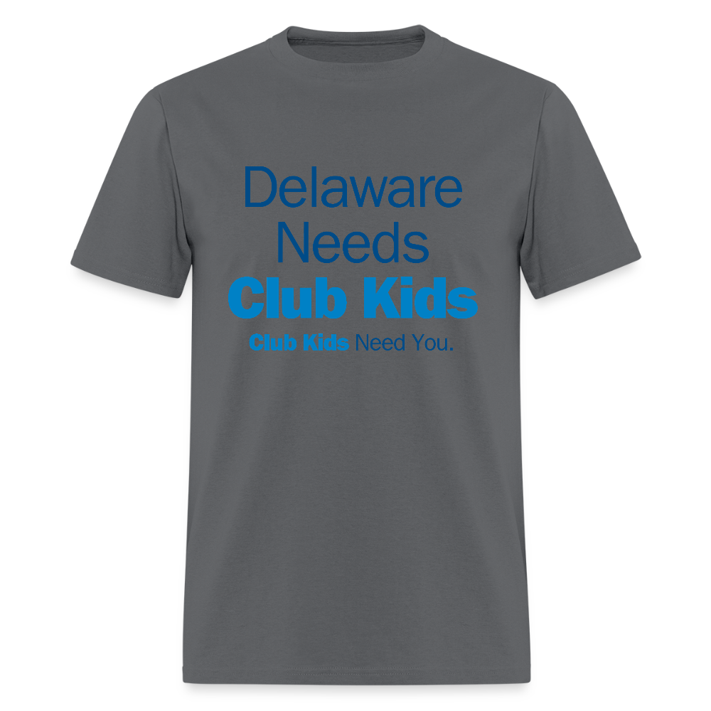 Delaware Needs Club Kids Men's T-Shirt | GILDAN 5000 - charcoal