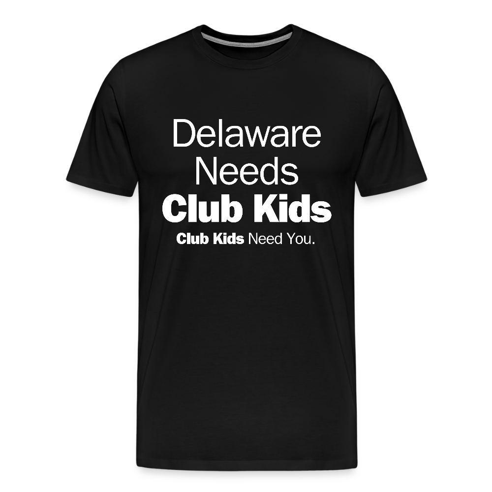 Delaware Needs Club Kids Men's Premium T-Shirt - black