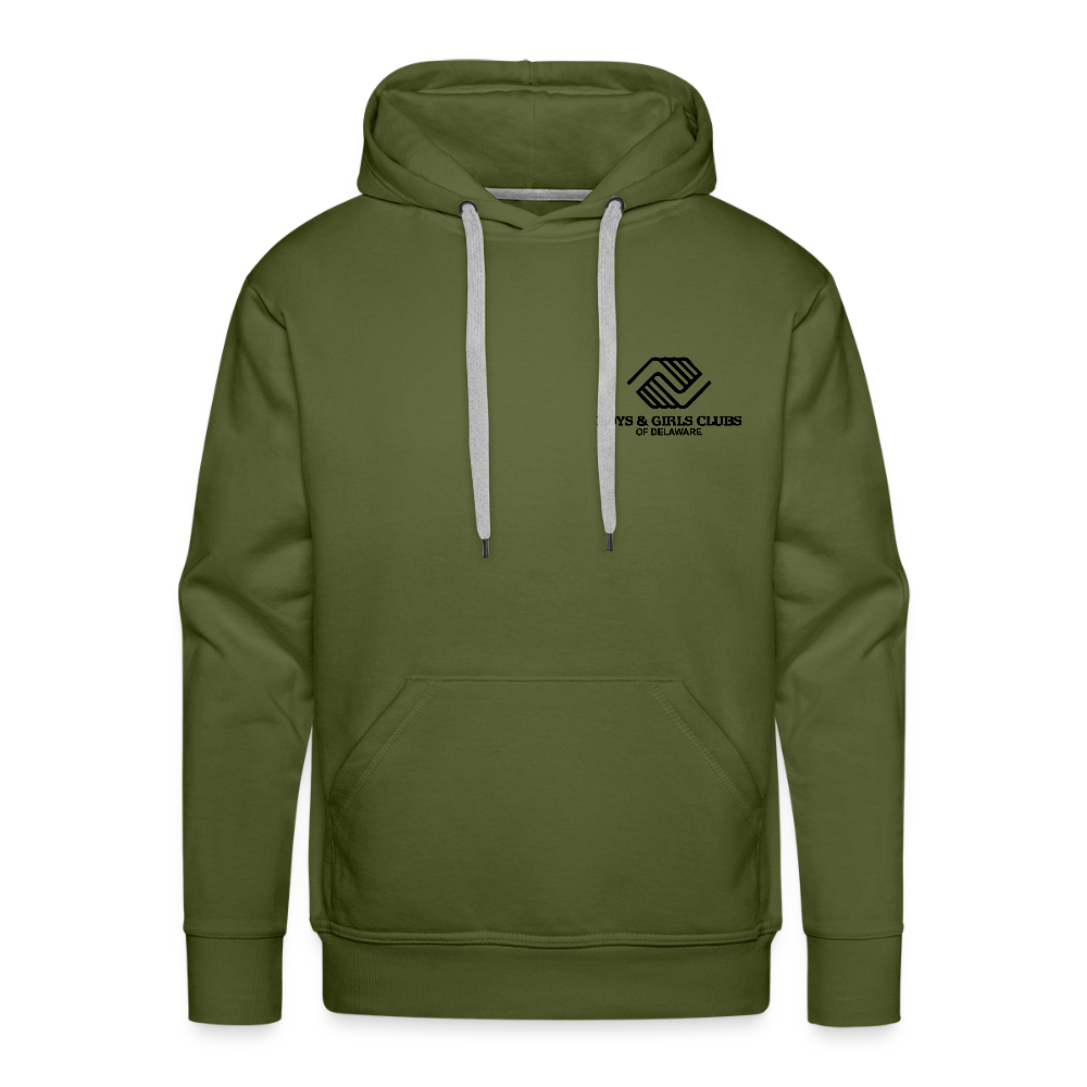 LOGO ONLY Men’s Premium Hoodie - olive green