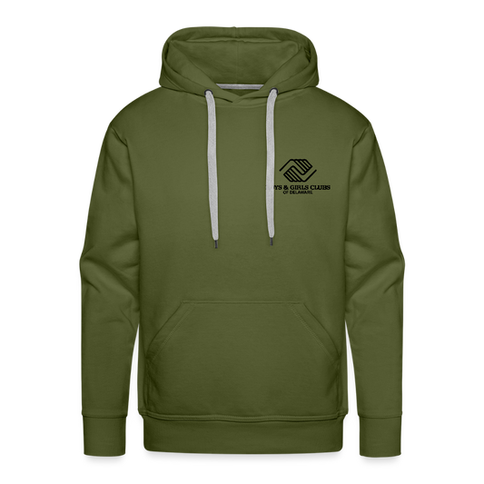 LOGO ONLY Men’s Premium Hoodie - olive green