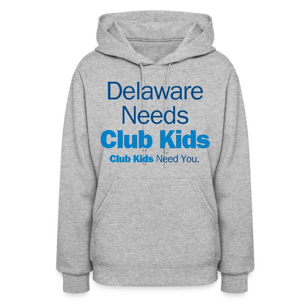 Delaware Needs Club Kids Women's Hoodie - heather gray