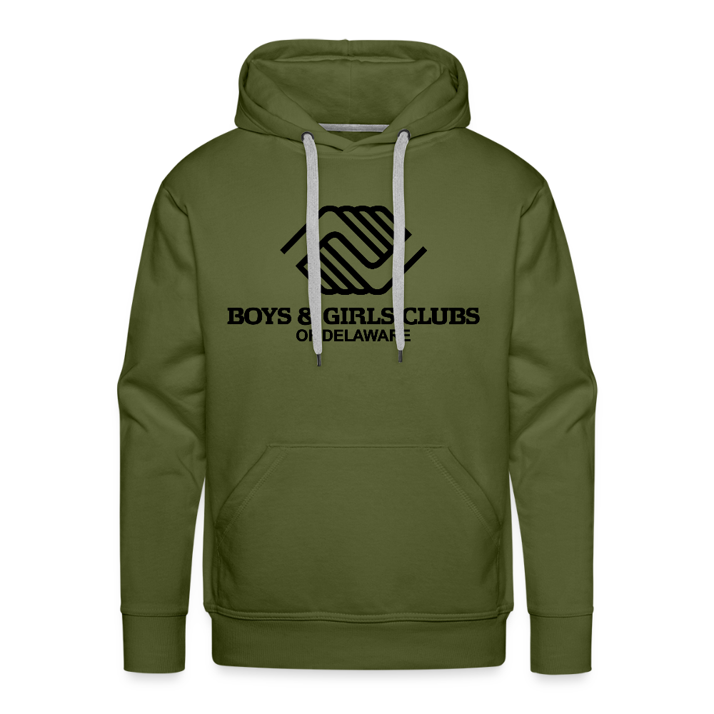 LOGO ONLY Men’s Premium Hoodie - olive green