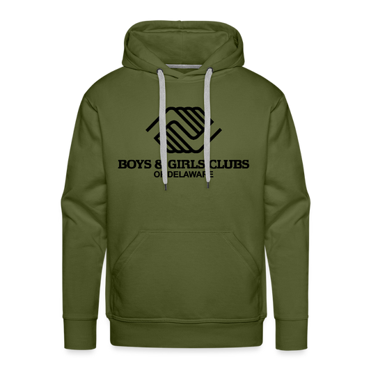 LOGO ONLY Men’s Premium Hoodie - olive green