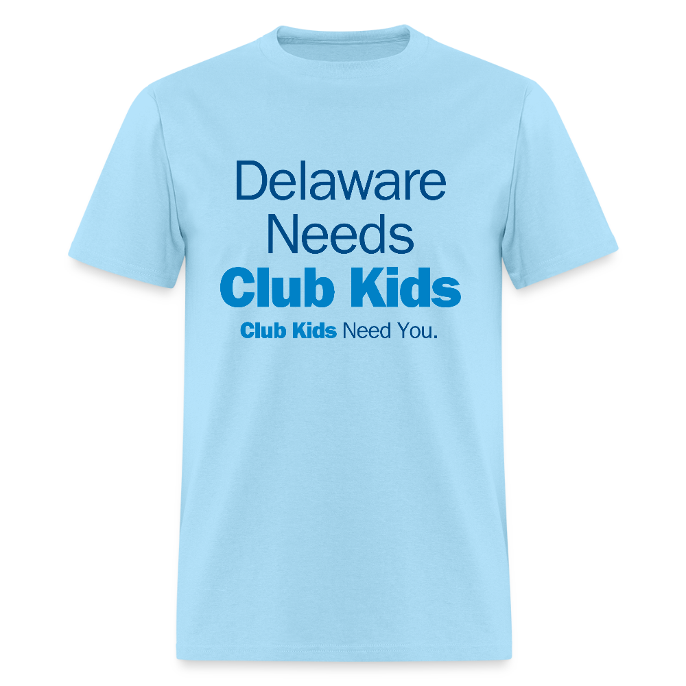 Delaware Needs Club Kids Men's T-Shirt | GILDAN 5000 - powder blue