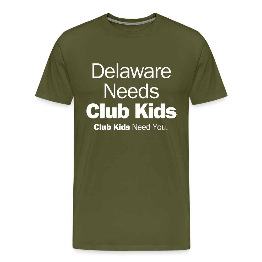 Delaware Needs Club Kids Men's Premium T-Shirt - olive green