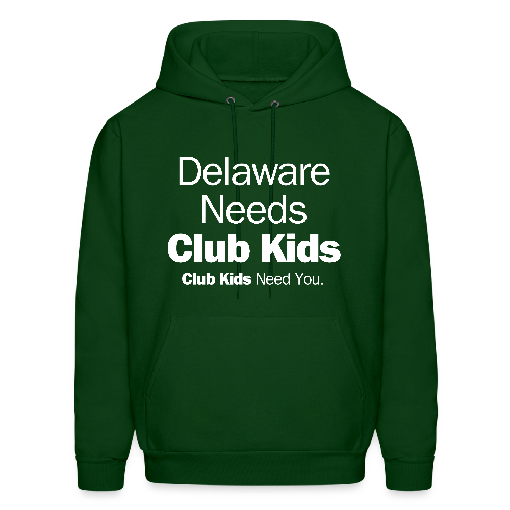 Delaware Needs Club Kids Men's Hoodie - forest green