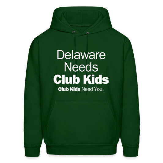Delaware Needs Club Kids Men's Hoodie - forest green